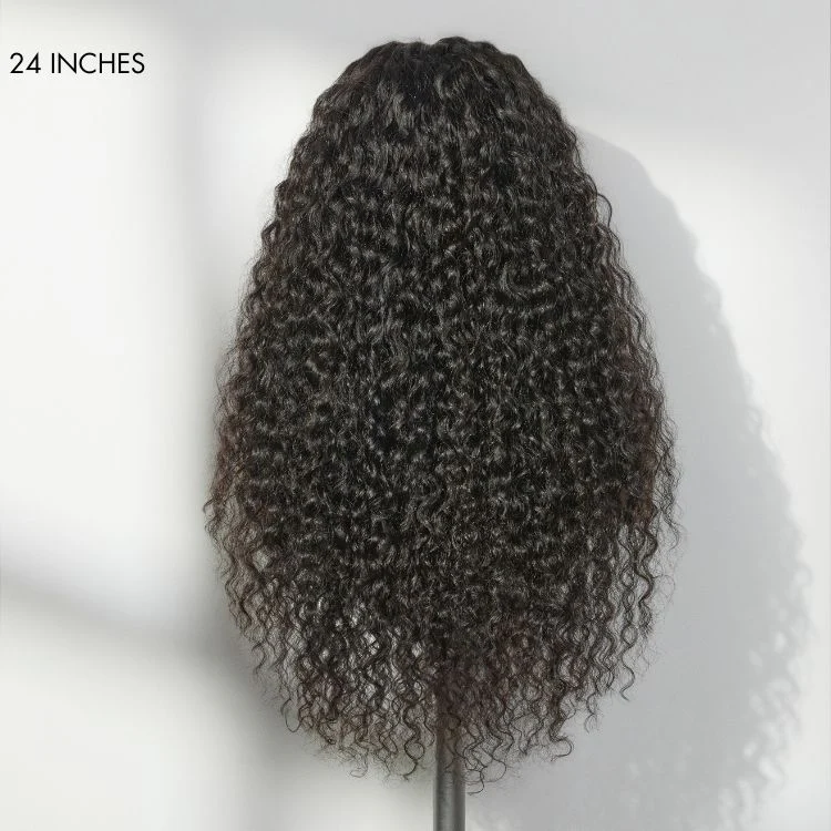 Tiktok Exclusive | PreMax 180% / 250% Density Water Wave Glueless Flexi-Fit Drawstring 13x4 Frontal Lace Fluffy Curly Wig Pre-Cut Lace - Image 10