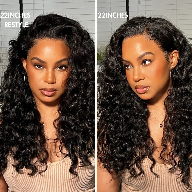 180% Density Water Wave HD 13x4 Frontal Lace Free Part Glueless Human Hair Wig Pre Cut Lace - Image 7