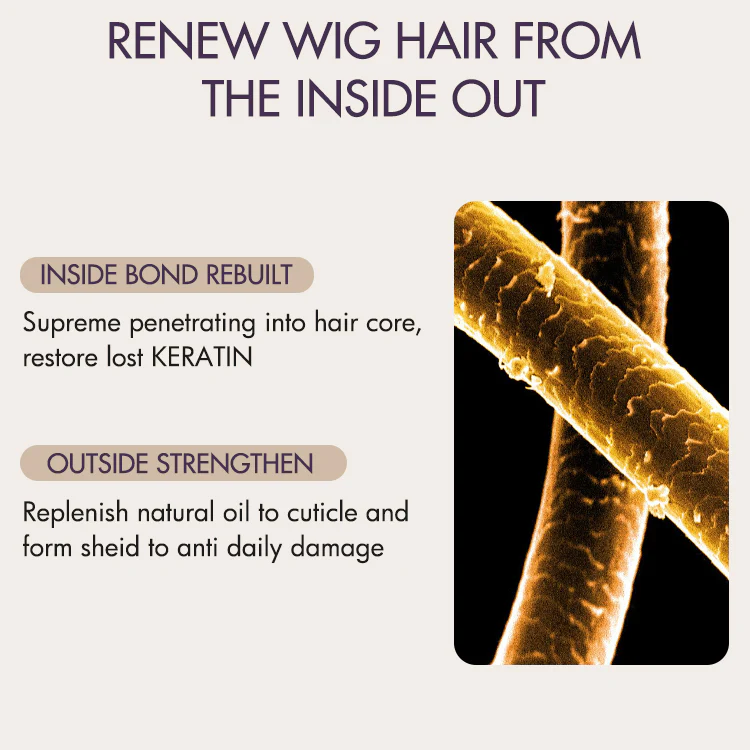 US Only | Wig Renewal Hair Oil, Repairs Dry & Damaged Hair, Boosts Shine, Controls Frizz | Add-on Item - Image 5