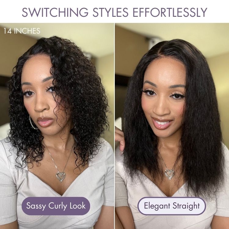 Wet and Wavy 5x5 Closure Pre-Cut Lace Water Wave Wig Glueless Side Part Human Hair Wig - Image 5